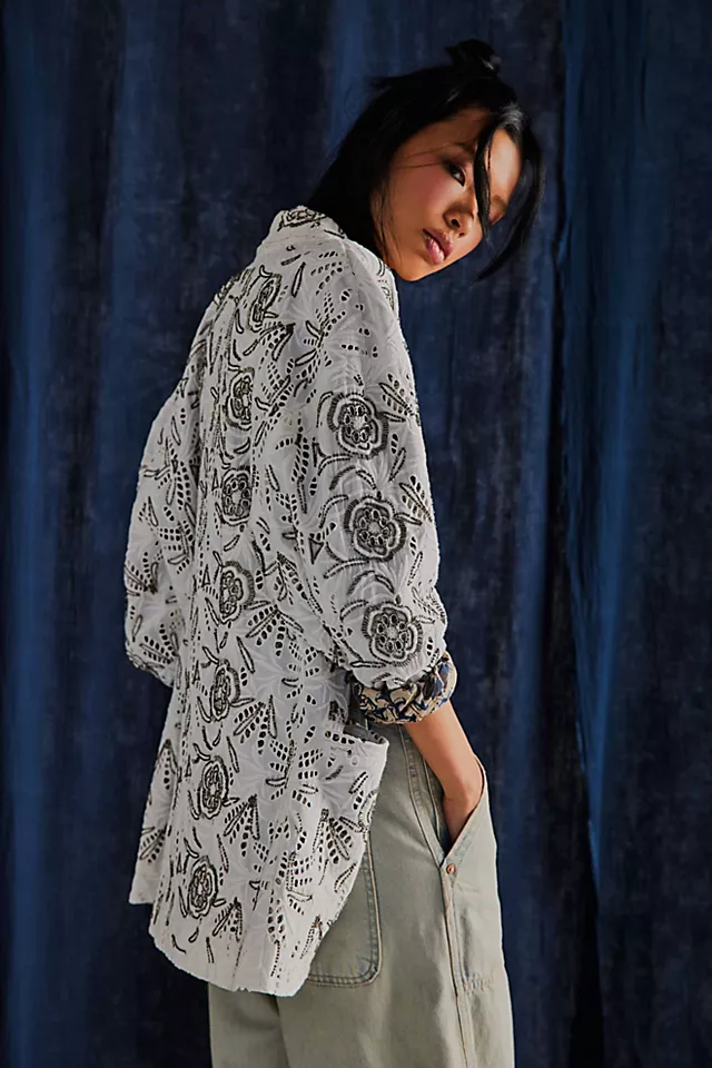 Venus Eyelet Jacket Ivory