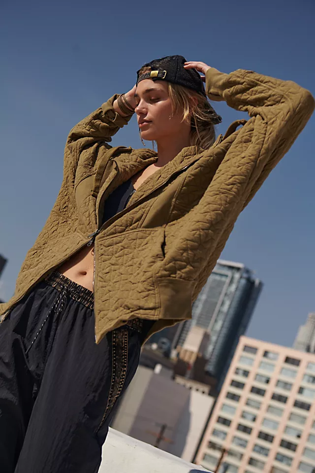 All Your Love Quilted Hoodie Vintage Olive