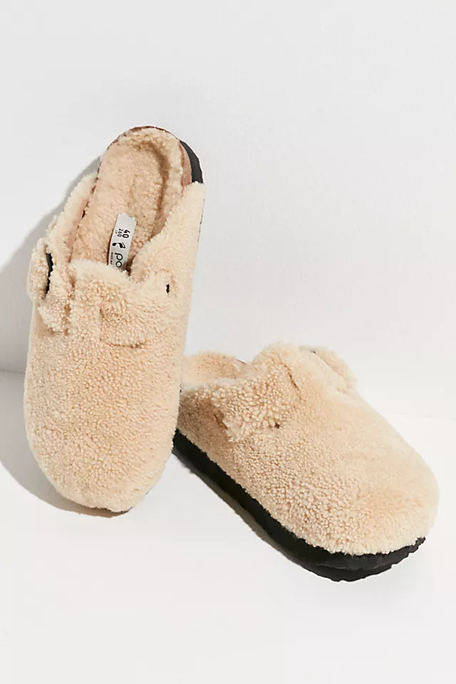 Boston Teddy Shearling Birkenstock Eggshell