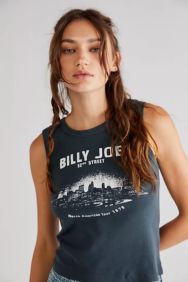 Billy Joel 52nd Street Tank Vintage Black