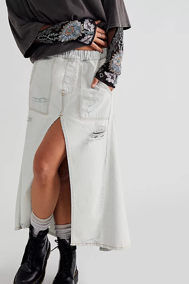 OneTeaspoon Shabby Skirt Bel Air Blue