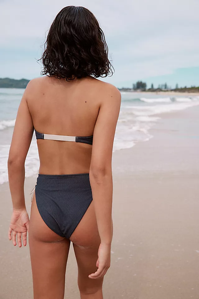 Ziah Hardi Bandeau Bikini Top Pinstripe