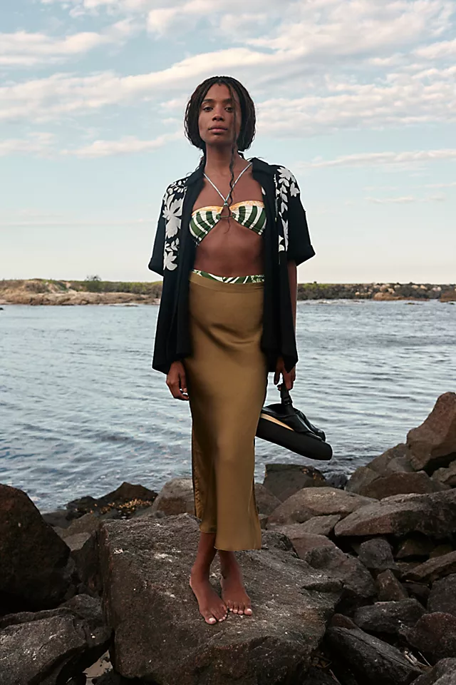 Flowers Embroidered Shirt Moonscape