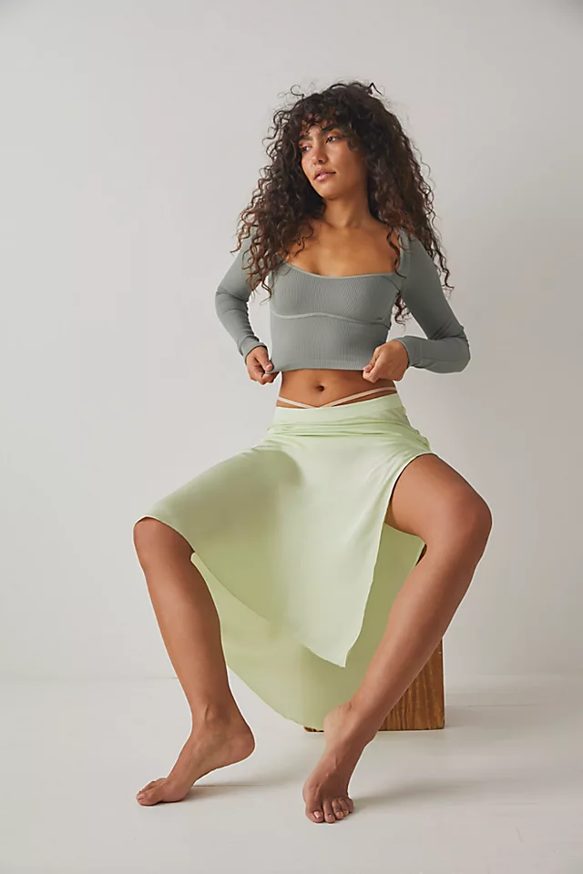 Meg Seamless Long-Sleeve Cami Iceberg Green