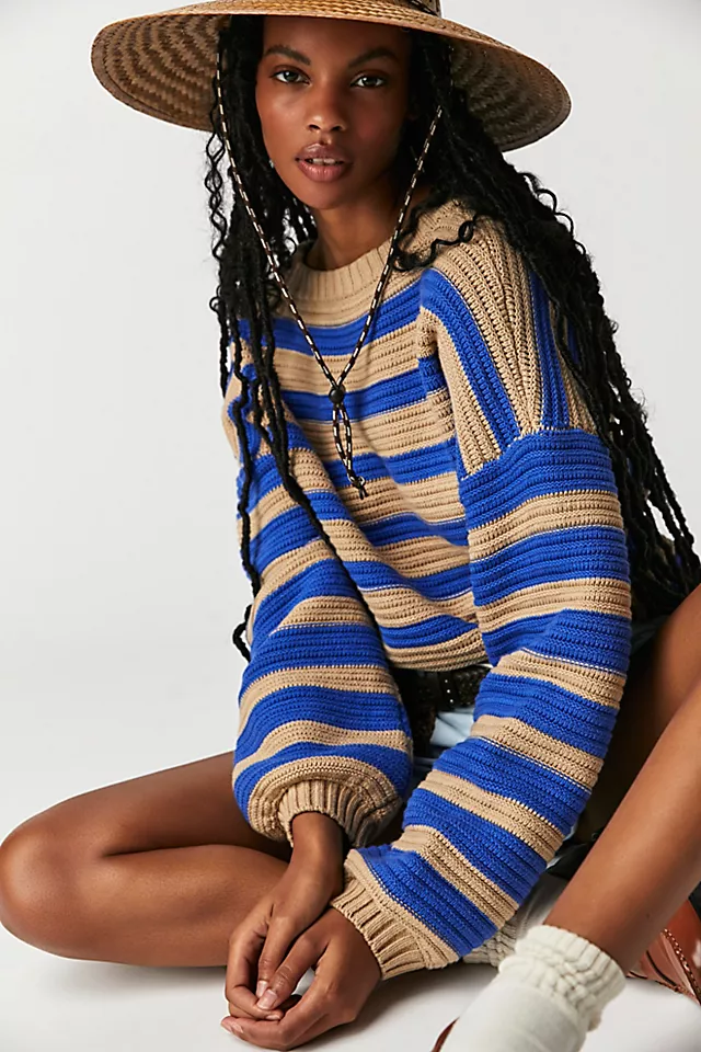 Links Pullover Mazarine Almond Combo