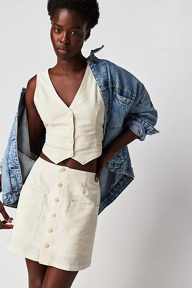 Rolla's Dallas Linen Suit Off White