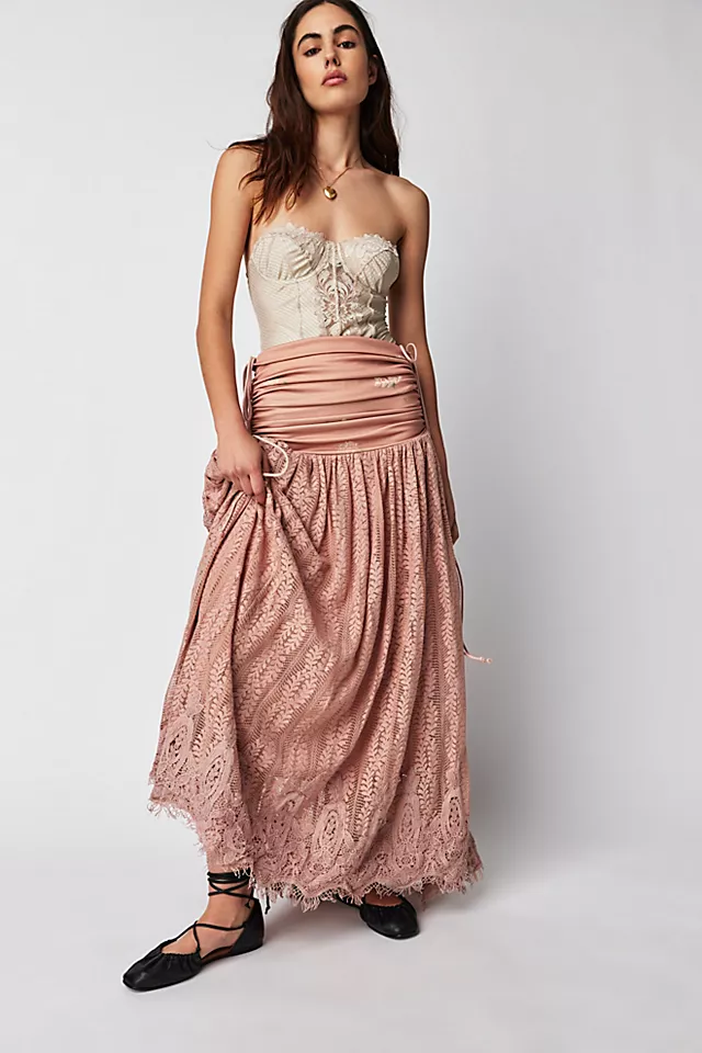 Rosie Plains Convertible Skirt Blush