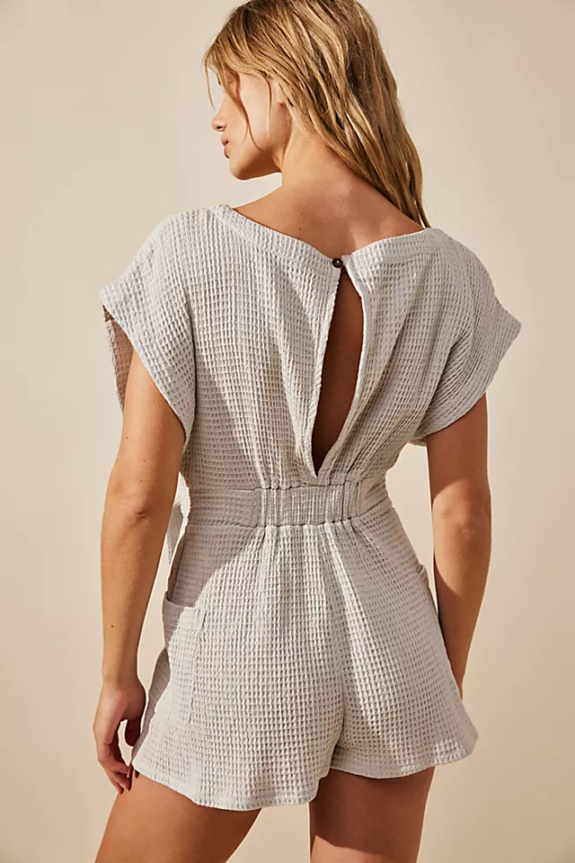 Pull Me In Romper Pebble