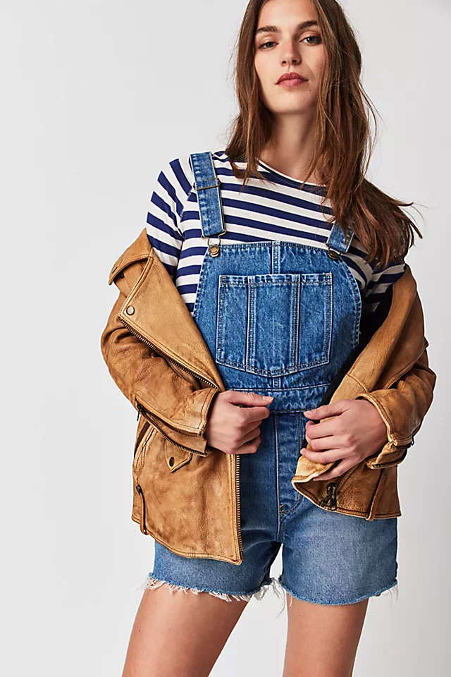 Rolla's Original Short Overalls Mid Vintage Blue