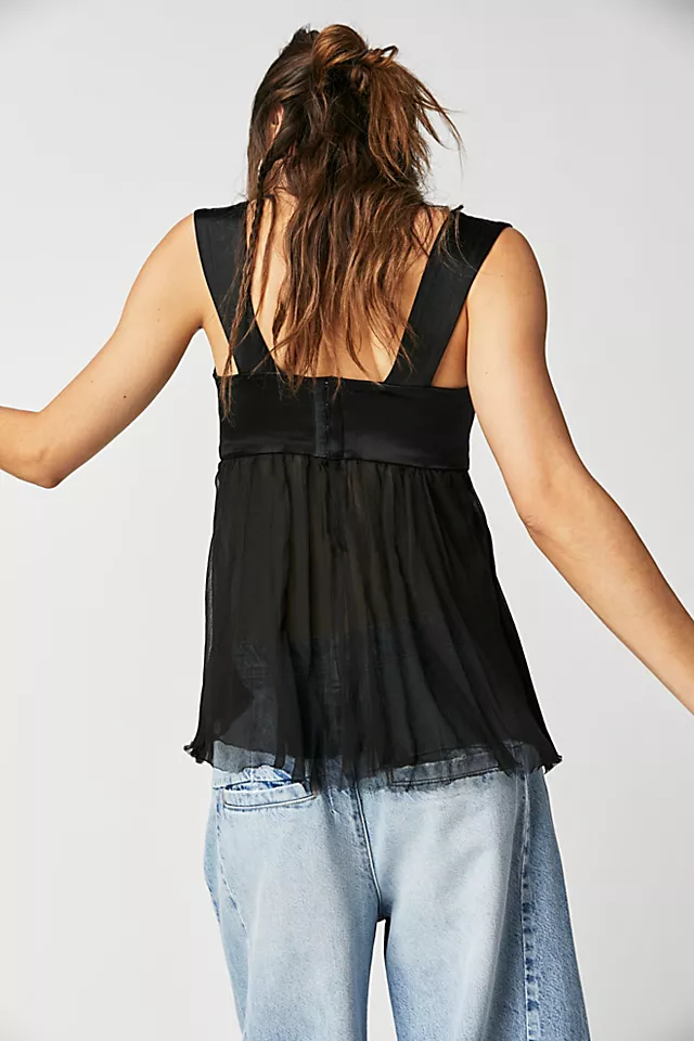Chiffon Tank Black