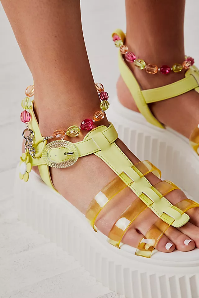 Ester Anklet Flatform Sandals Citric Acid
