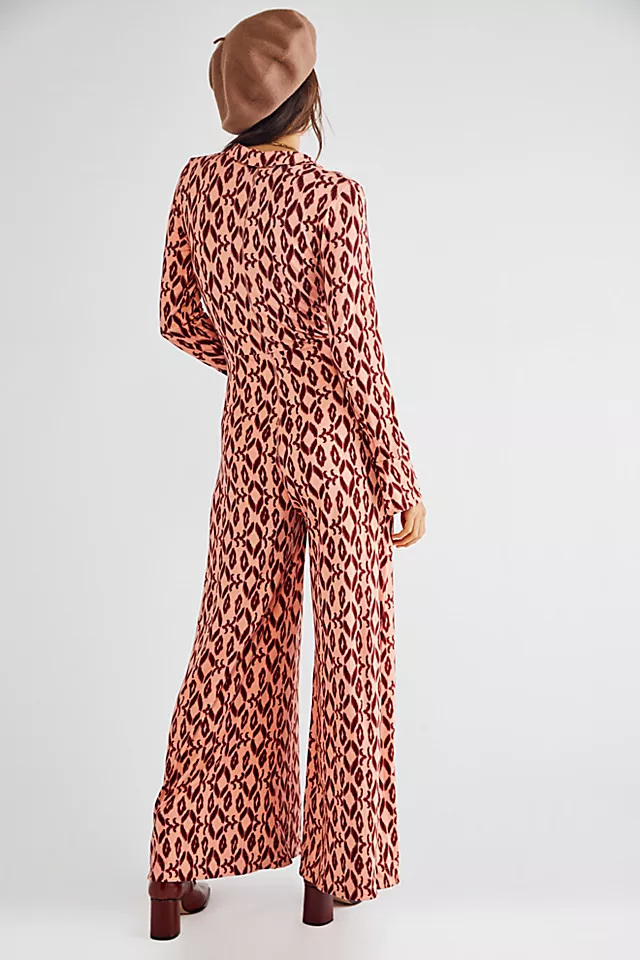 Shayla Jumpsuit Peach Combo