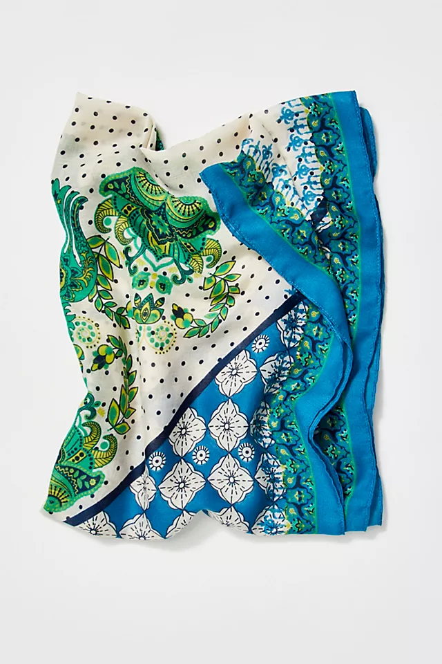 Playa Mixed Print Sarong Ocean Combo