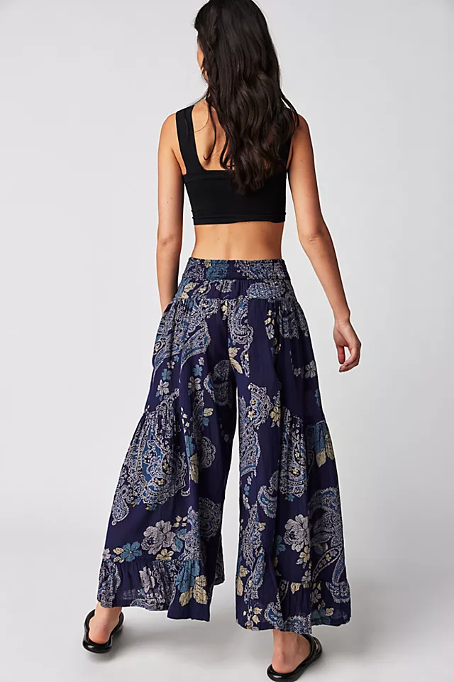 Dawn On Me Wide-Leg Pants Navy Combo