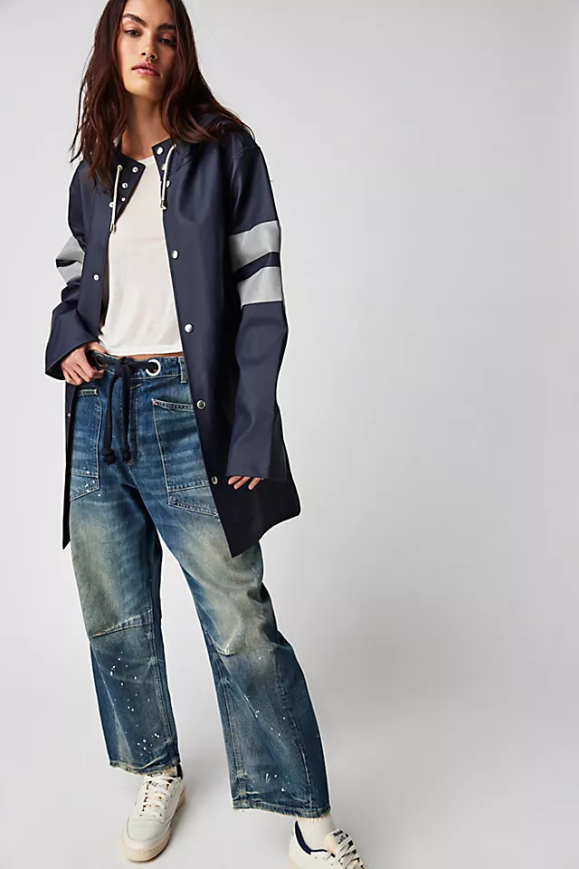 Stutterheim Stockholm Bike Raincoat Navy