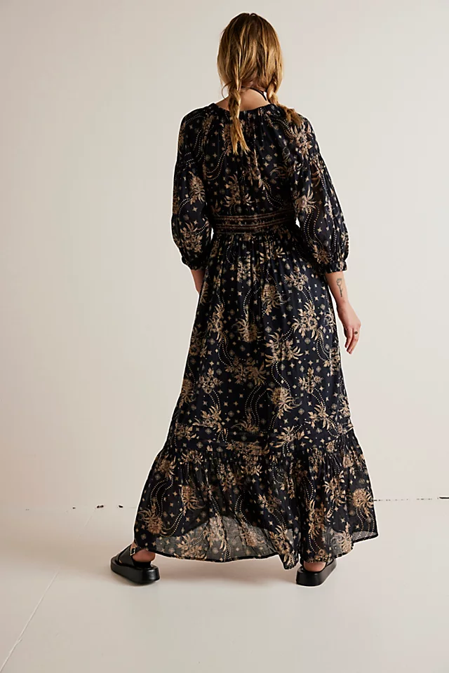 Golden Hour Maxi Dress Black Combo