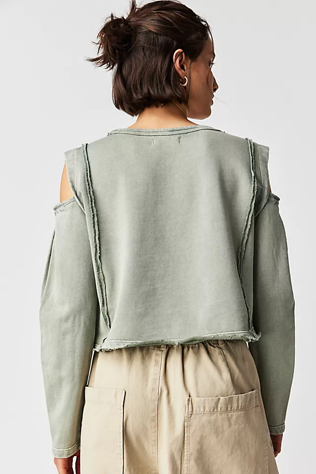 Davis Cold Shoulder Pullover Iceberg Green