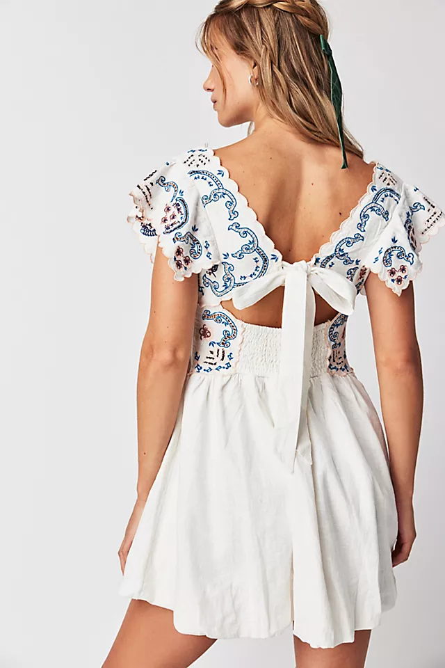 Rambling Roads Mini Dress Blanc De Blanc