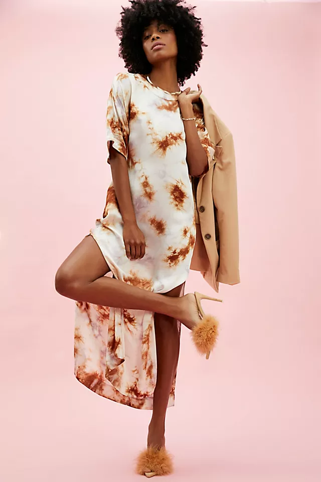 Quin Satin Maxi Dress Thistle Cosmic Combo