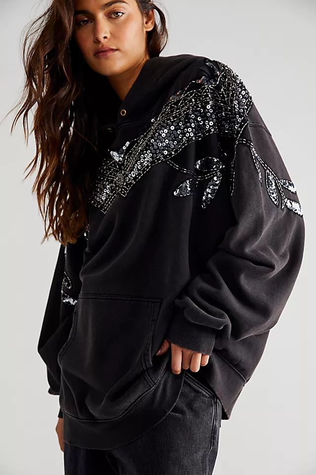 Glam Sweatshirt Washed Black