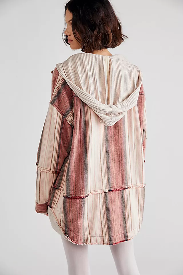 We The Free Calico Basin Plaid Buttondown Sunset Combo