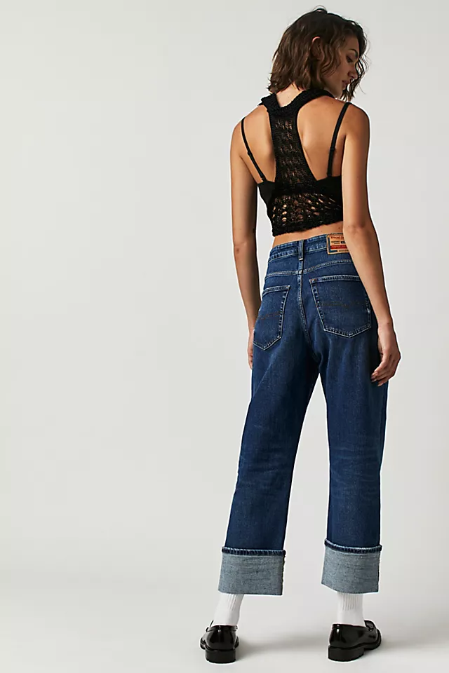 Diesel 1999 Mid-Rise Loose Straight Jeans Mid Blue