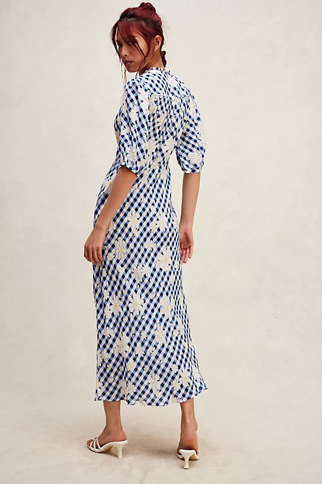RIXO Nicolette Dress Riviera Daisy Check