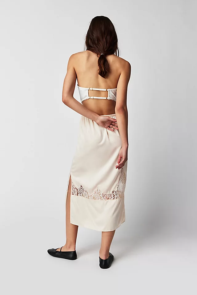 LoveShackFancy Fayette Skirt Champagne