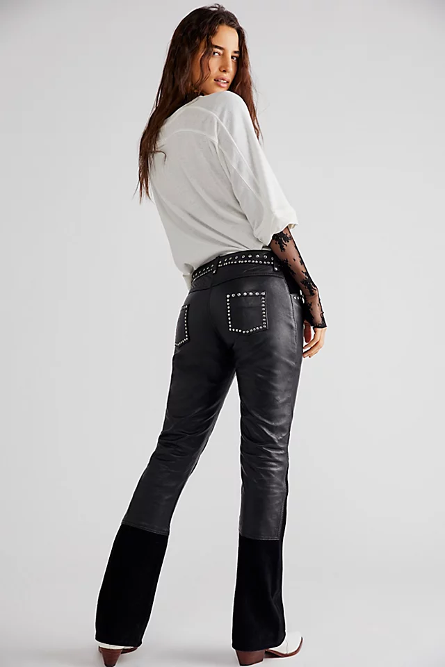 Understated Leather Wild Cat Pants Black