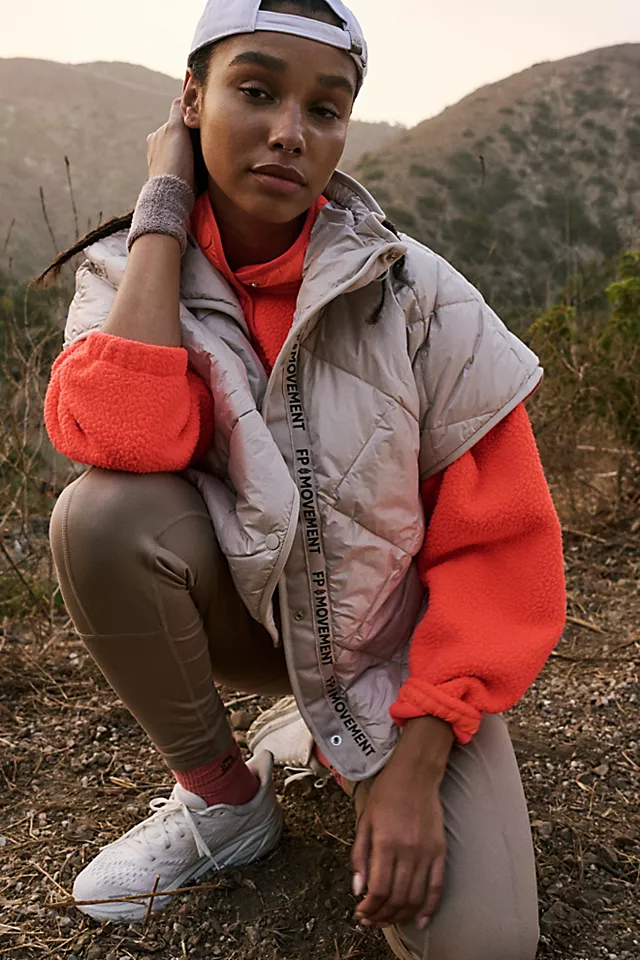 Chill Out Packable Puffer Poncho Scarf Muted Beige