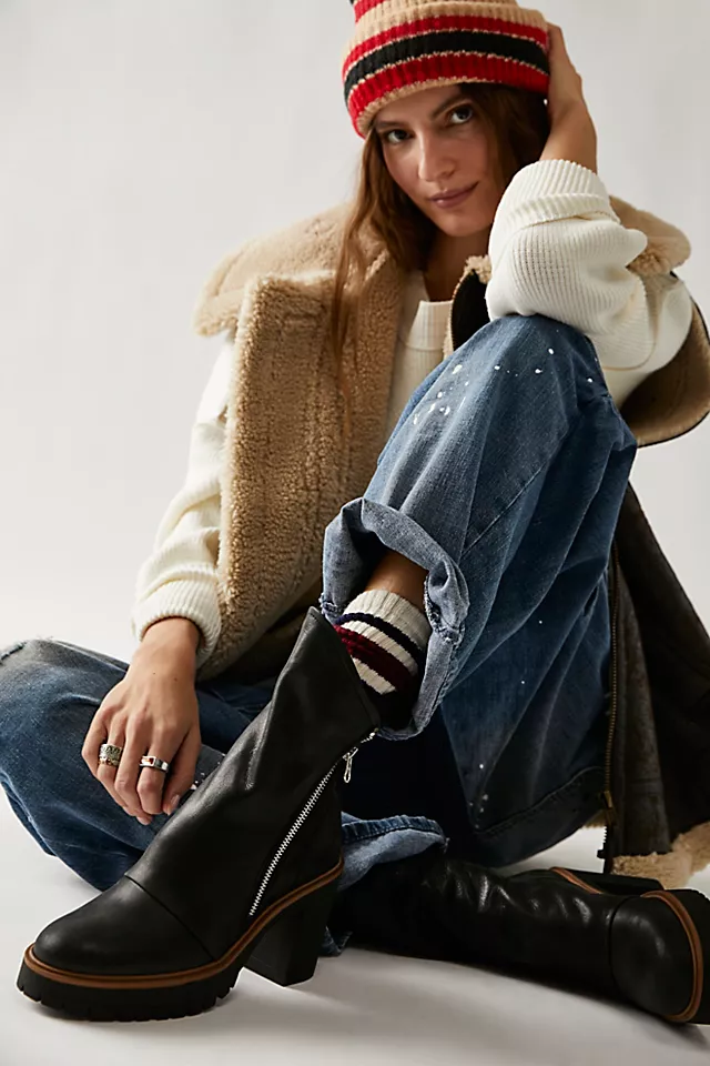 Jack Zip Ankle Boots Black