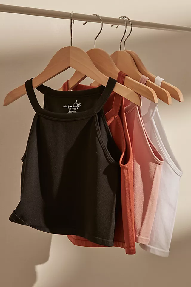 Bella Seamless Rib Tank Black