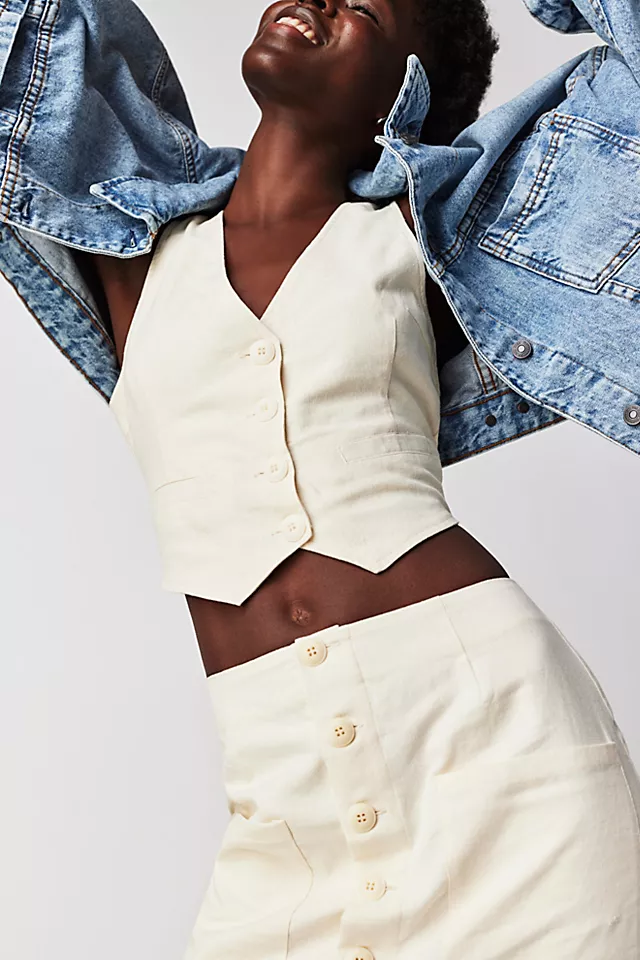 Rolla's Dallas Linen Suit Off White