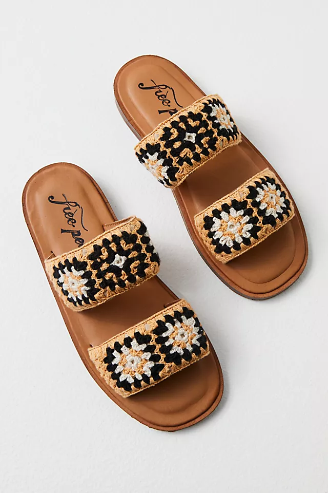 Juliet Crochet Sandals Black Combo