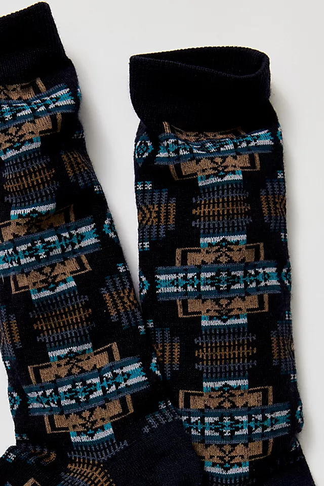 Pendleton Chief Joseph Wool Socks Navy