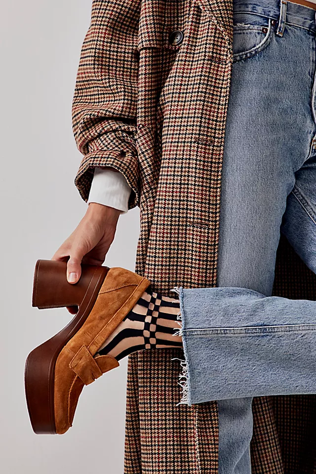 Zoe Platform Loafers Camel