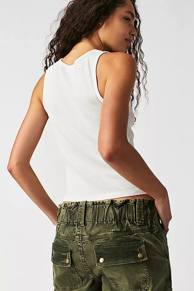 Star Stitch Tank White