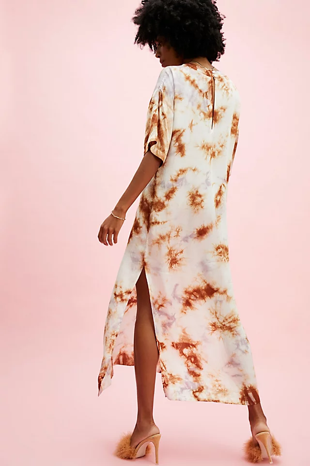 Quin Satin Maxi Dress Thistle Cosmic Combo