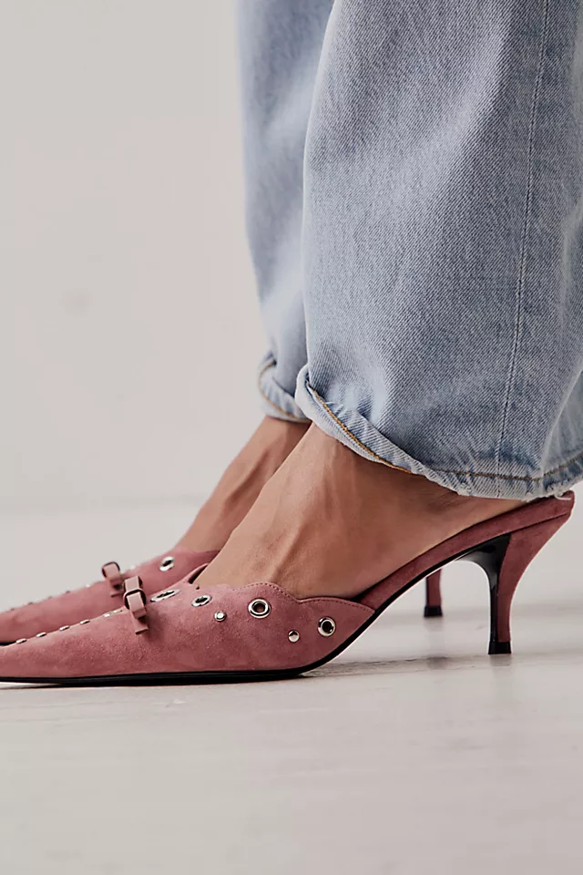 Arabella Heels Blush Suede