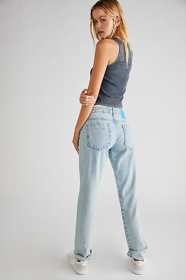 OneTeaspoon Truckers Low-Rise Straight Jeans Kansas Acid