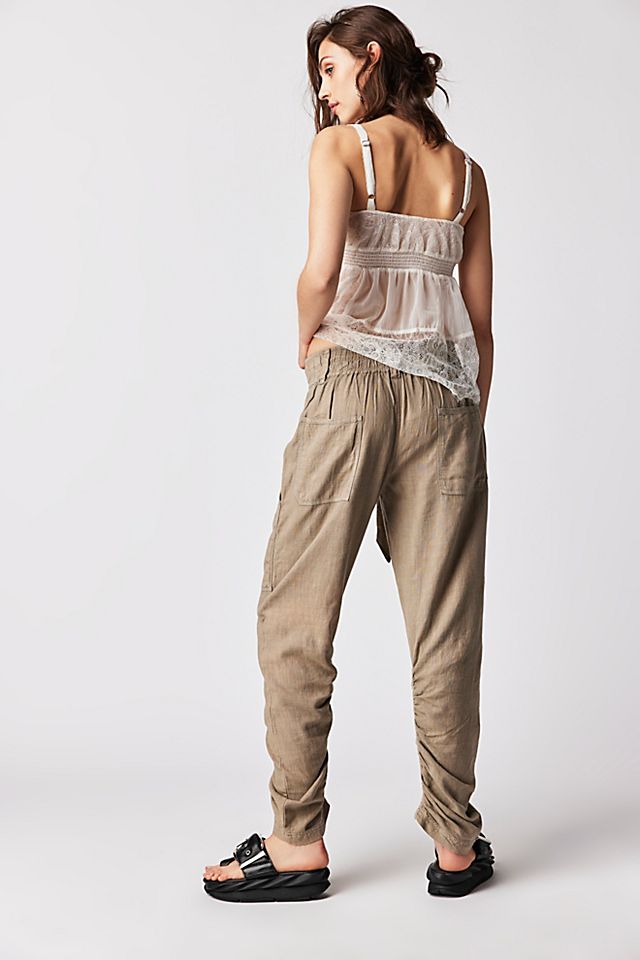 Heart Of Gold Cinched Trousers Feather Grey