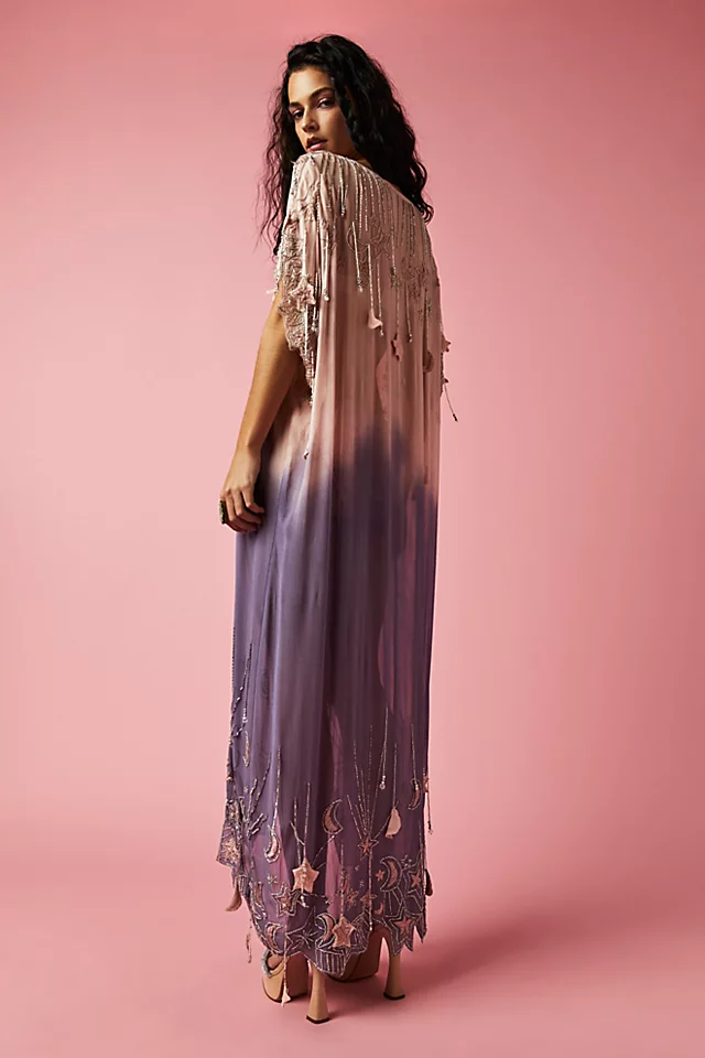 Esme Embellished Maxi Dress Orchid Wash Combo