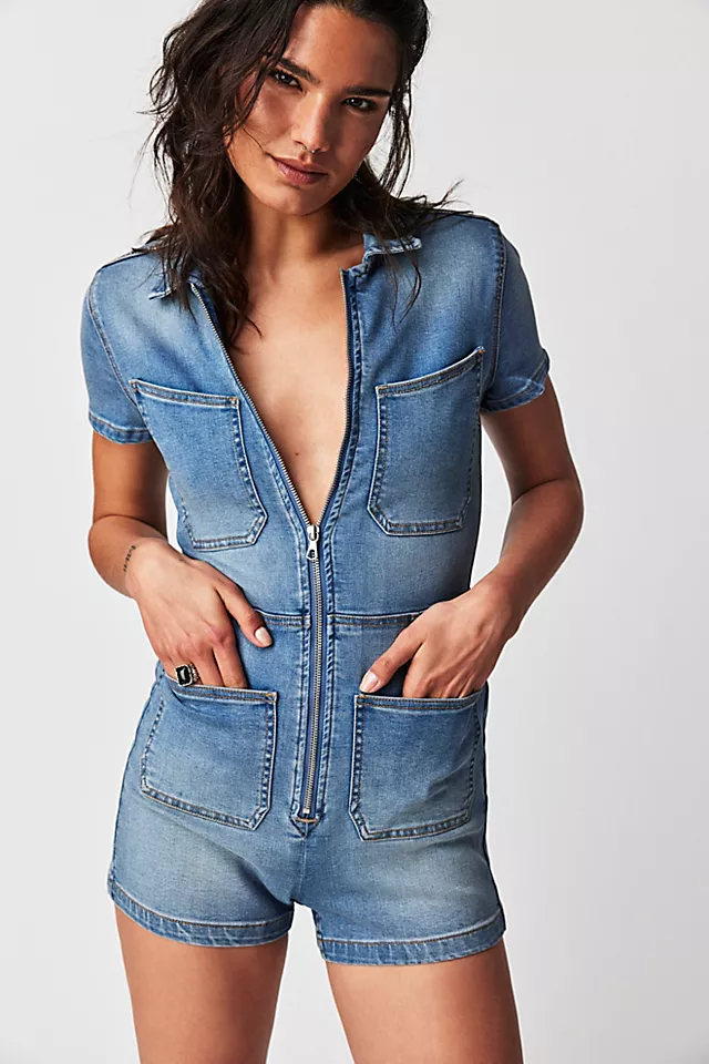 CRVY Lennox Shortsuit Indigo