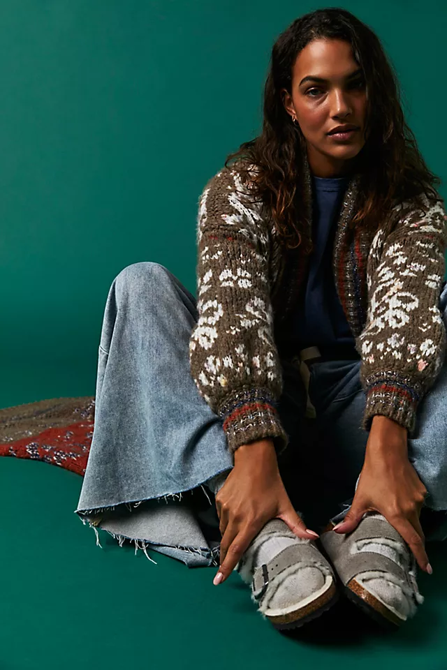 Arizona Shearling Birkenstock Sandals Stone Coin / Natural