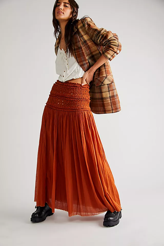 FP One Ravenna Convertible Maxi Skirt Potter Rust