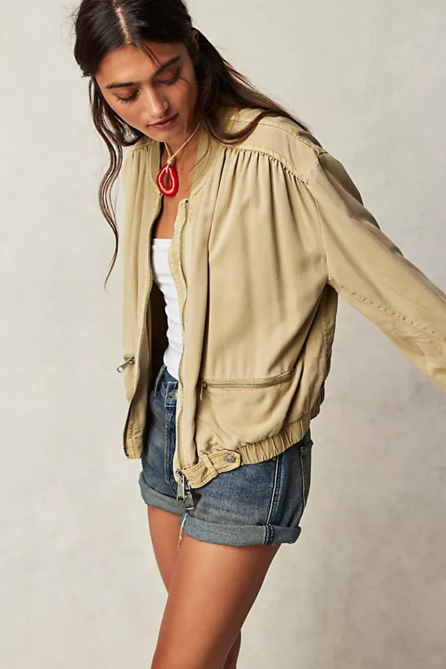 Knock Out Siren Bomber Jacket Tidal Foam