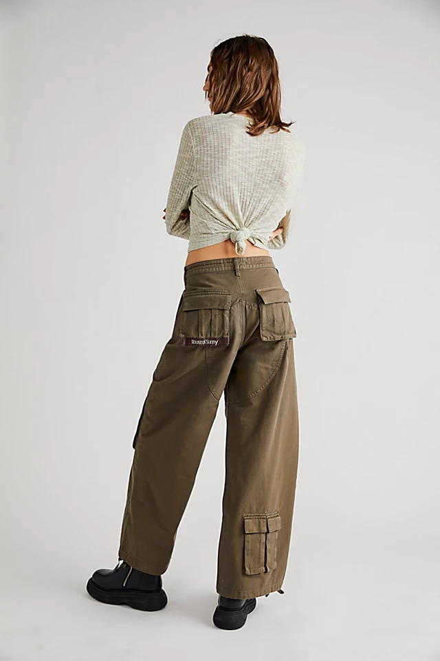 House of Sunny Simple Life Cargo Pants Earth Brown