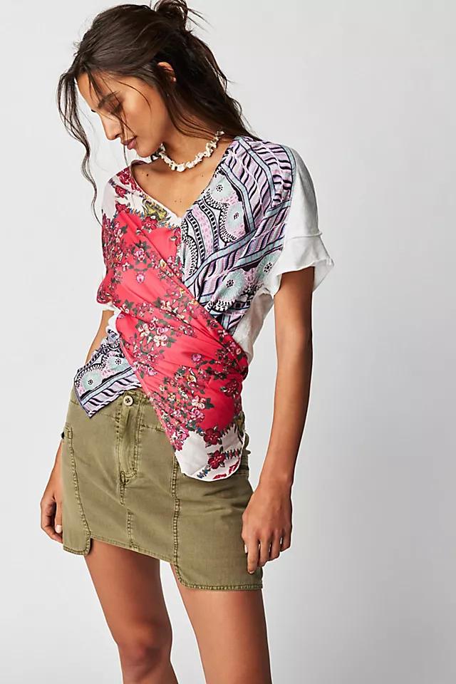 Pick Your Scarf Maxi Tee Pink Combo