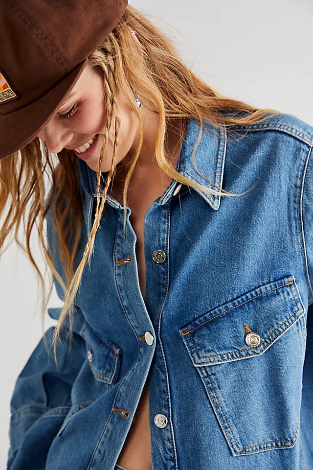 Scotch & Soda Washed Denim Shirt Indigo