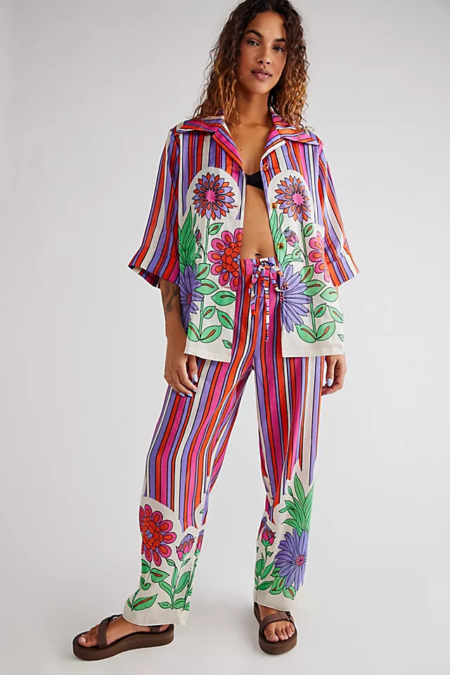 Anna Sui Dazzling Dahlia Stripe Set Azalea Multi